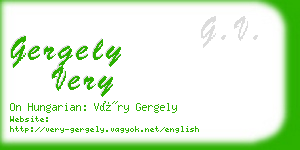 gergely very business card